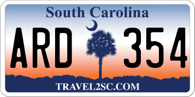 SC license plate ARD354