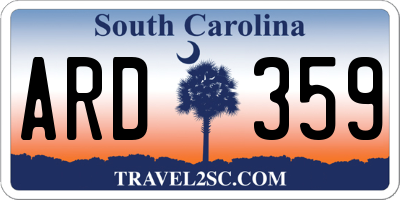 SC license plate ARD359