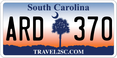 SC license plate ARD370