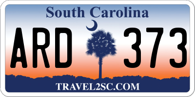 SC license plate ARD373