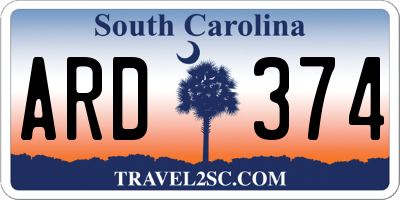 SC license plate ARD374