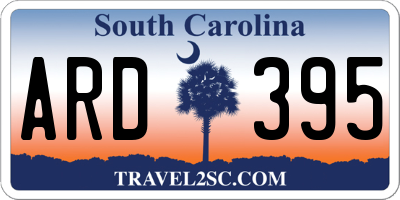 SC license plate ARD395