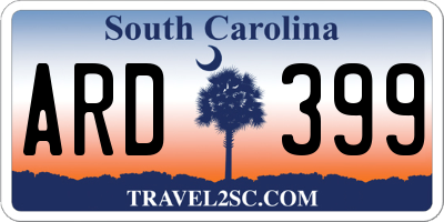 SC license plate ARD399
