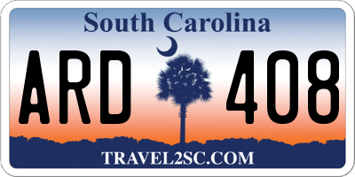 SC license plate ARD408