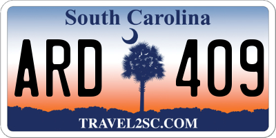 SC license plate ARD409