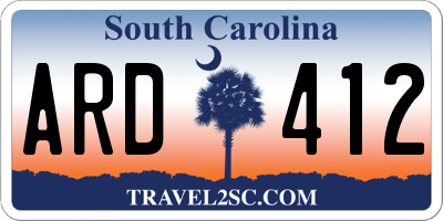 SC license plate ARD412