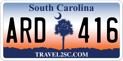 SC license plate ARD416