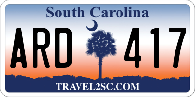 SC license plate ARD417
