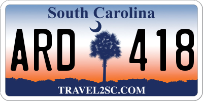 SC license plate ARD418