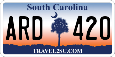 SC license plate ARD420