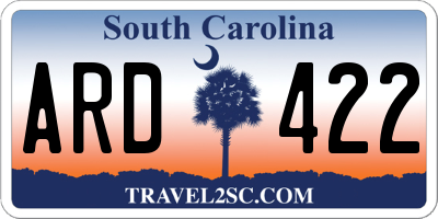 SC license plate ARD422
