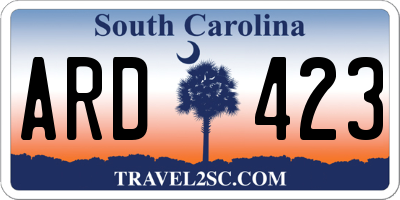 SC license plate ARD423