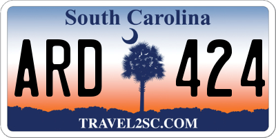 SC license plate ARD424