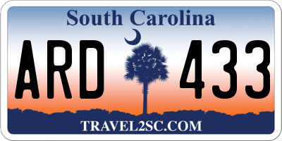SC license plate ARD433