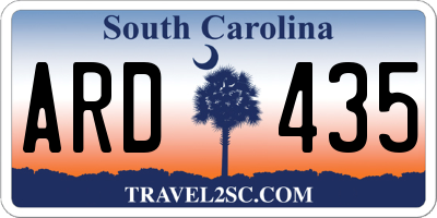 SC license plate ARD435