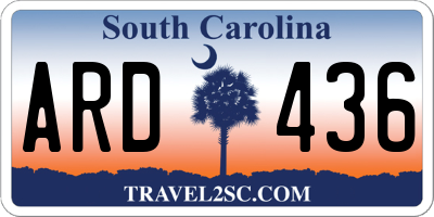 SC license plate ARD436
