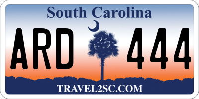 SC license plate ARD444