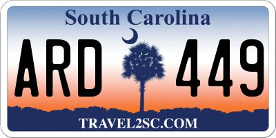 SC license plate ARD449