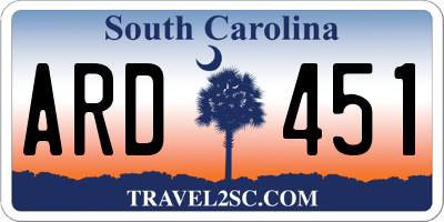 SC license plate ARD451