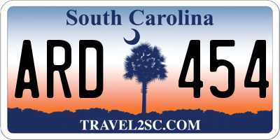 SC license plate ARD454
