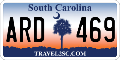 SC license plate ARD469