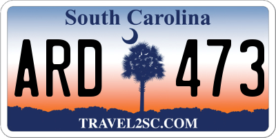 SC license plate ARD473