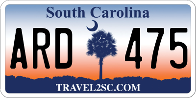 SC license plate ARD475