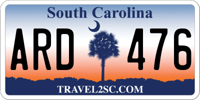 SC license plate ARD476