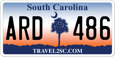 SC license plate ARD486