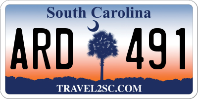 SC license plate ARD491