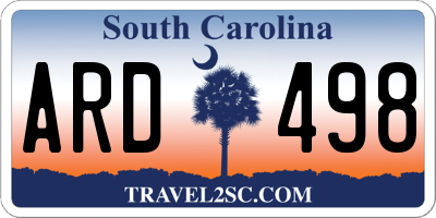 SC license plate ARD498