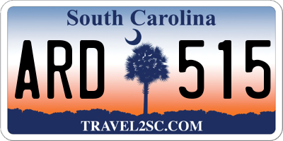 SC license plate ARD515