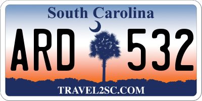 SC license plate ARD532