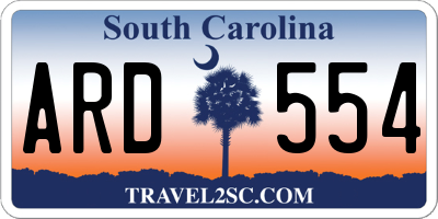 SC license plate ARD554