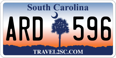 SC license plate ARD596