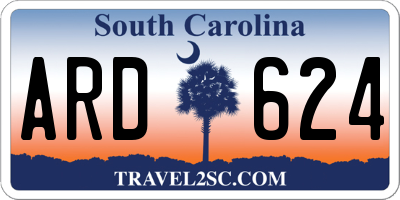 SC license plate ARD624