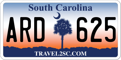 SC license plate ARD625