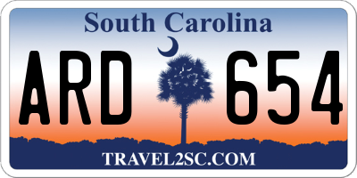 SC license plate ARD654