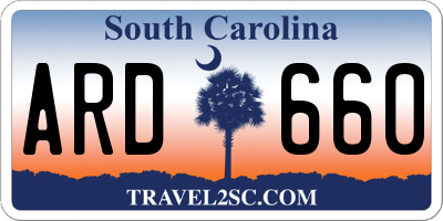 SC license plate ARD660
