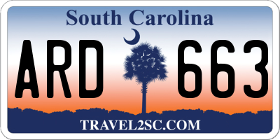 SC license plate ARD663