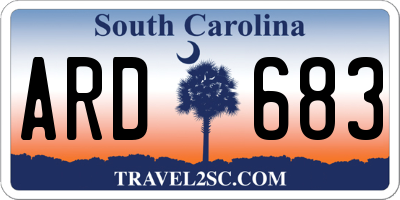 SC license plate ARD683