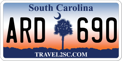 SC license plate ARD690