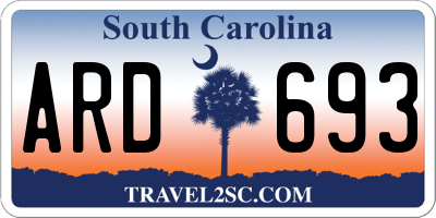 SC license plate ARD693