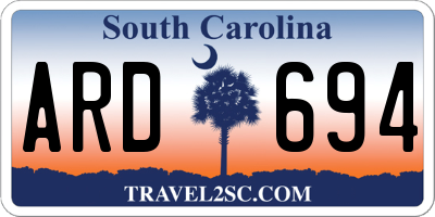SC license plate ARD694