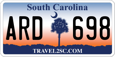 SC license plate ARD698