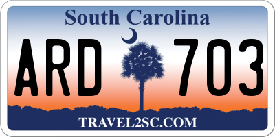 SC license plate ARD703