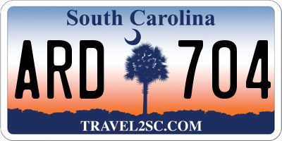 SC license plate ARD704