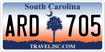 SC license plate ARD705