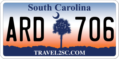 SC license plate ARD706