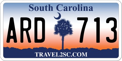 SC license plate ARD713